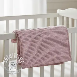 Tissu nid d’abeille old rose