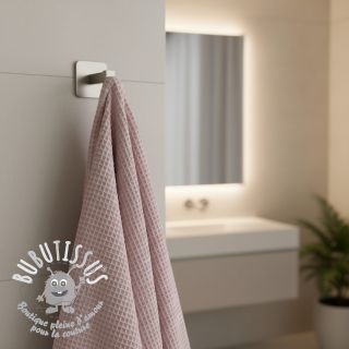 Tissu nid d’abeille old rose