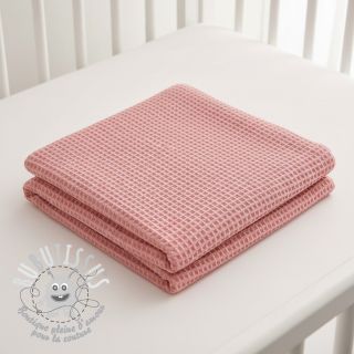 Tissu nid d’abeille rose