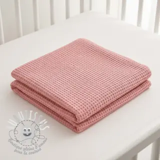 Tissu nid d’abeille rose