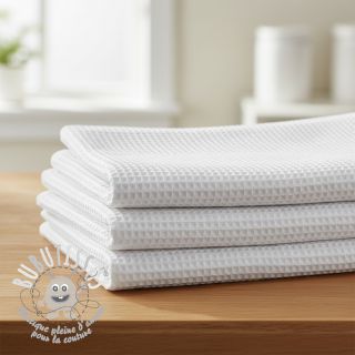 Tissu nid d’abeille white