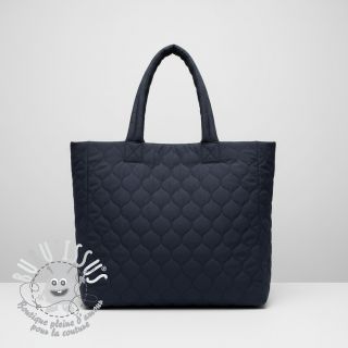 Tissu matelassé Round navy