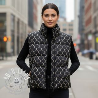 Tissu matelassé Cord black