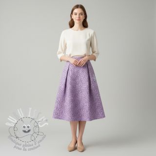 Tissu matelassé Flowers lavender