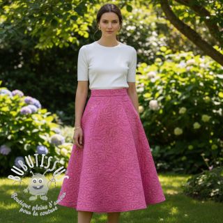 Tissu matelassé Flowers pink