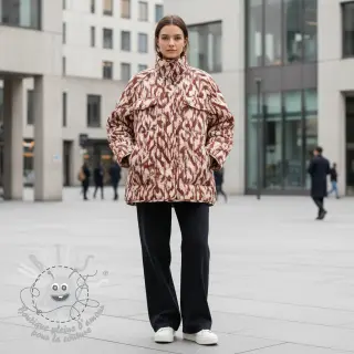 Tissu matelassé Blurry Ikat brown
