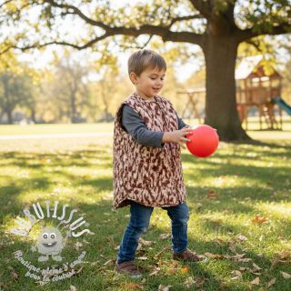 Tissu matelassé Blurry Ikat brown
