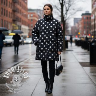 Tissu matelassé FOIL Dot navy