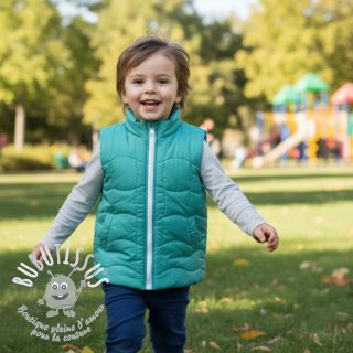 Tissu matelassé Graphic square cyan cerise