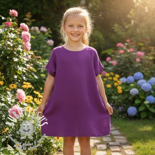 Lin lavé orchid purple