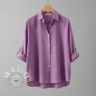Lin lavé orchid pink