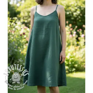 Lin lavé 170 g forest green