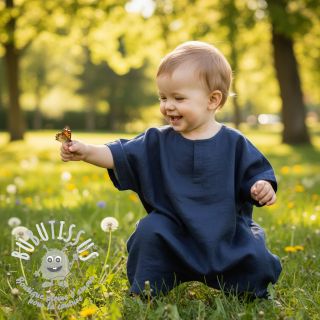 Lin lavé 170 g navy