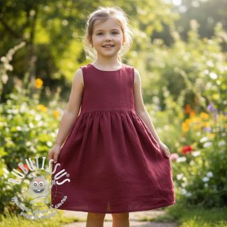 Lin lavé 170 g bordeaux