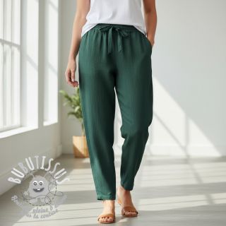 Lin lavé shady green