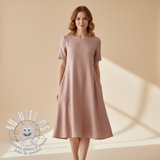 Lin lavé light salmon