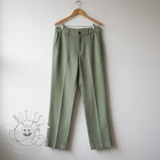 Lin lavé old green