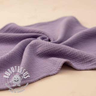 Tissu double gaze/mousseline dark lilac
