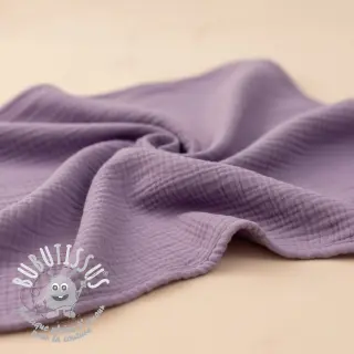 Tissu double gaze/mousseline dark lilac