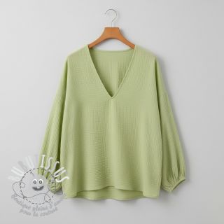 Tissu double gaze/mousseline soft green