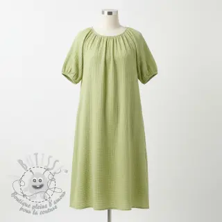 Tissu double gaze/mousseline soft green