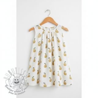 Tissu double gaze/mousseline Pears design B digital print