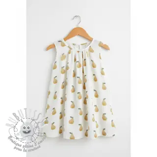Tissu double gaze/mousseline Pears design B digital print