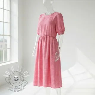 Tissu double gaze/mousseline Vintage pink