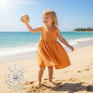 Tissu double gaze/mousseline Vintage orange