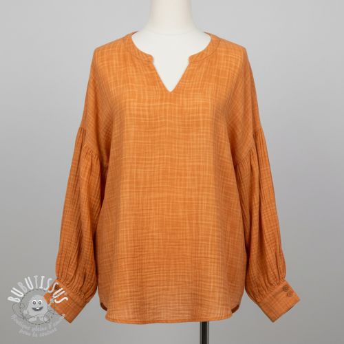 Tissu double gaze/mousseline Vintage orange