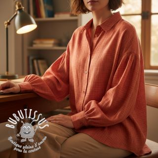 Tissu double gaze/mousseline Vintage red