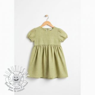 Tissu double gaze/mousseline Vintage lime