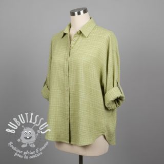 Tissu double gaze/mousseline Vintage lime