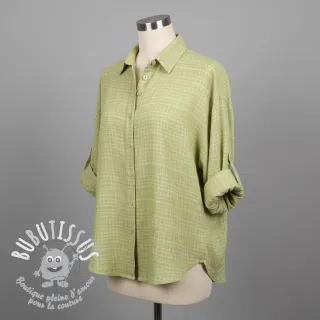 Tissu double gaze/mousseline Vintage lime