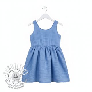 Tissu double gaze/mousseline royal blue