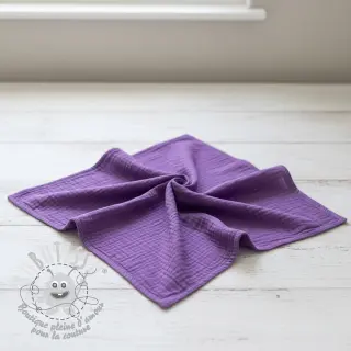 Tissu double gaze/mousseline violet