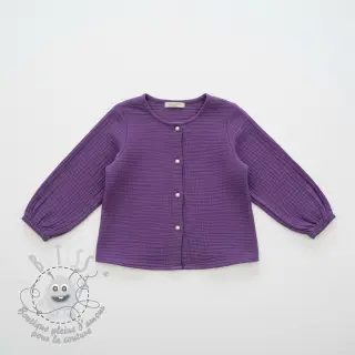 Tissu double gaze/mousseline violet