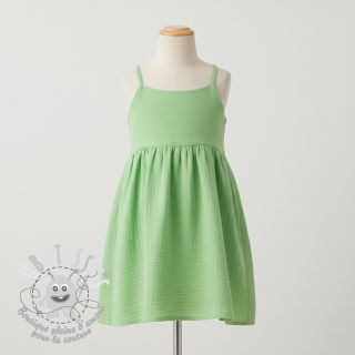 Tissu double gaze/mousseline light lime