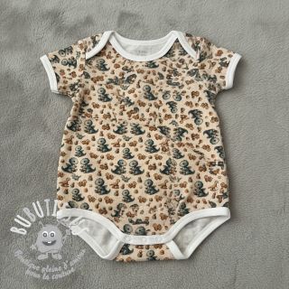 Tissu double gaze/mousseline Baby dino design B digital print