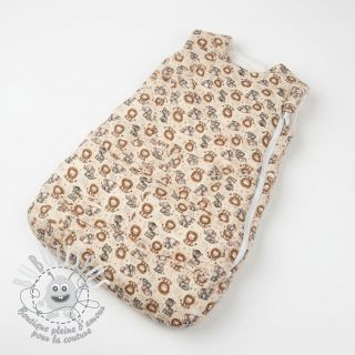 Tissu double gaze/mousseline Safari buddys design D digital print