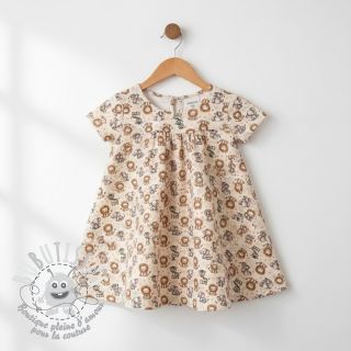 Tissu double gaze/mousseline Safari buddys design D digital print