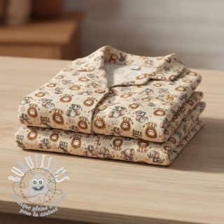 Tissu double gaze/mousseline Safari buddys design D digital print