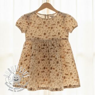 Tissu double gaze/mousseline Little farm animals design C digital print