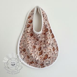 Tissu double gaze/mousseline Little farm animals design B digital print