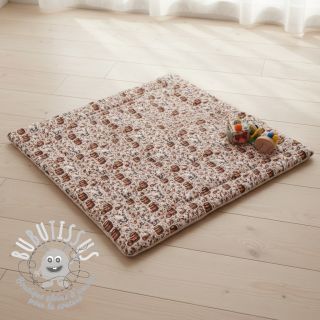 Tissu double gaze/mousseline Little farm animals design B digital print