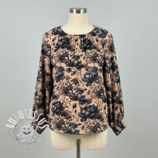 Tissu double gaze/mousseline Dreamy flowers design B digital print