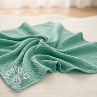 Tissu double gaze/mousseline peppermint ORGANIC