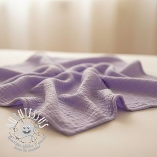 Tissu double gaze/mousseline bright violet ORGANIC