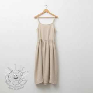 Tissu double gaze/mousseline light sand ORGANIC