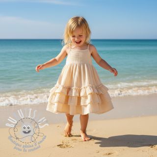 Tissu double gaze/mousseline cream ORGANIC